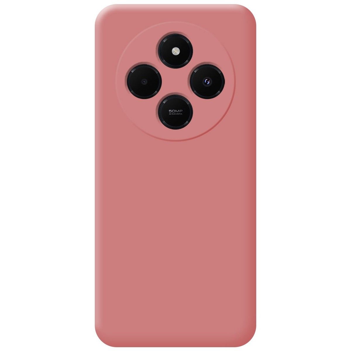 Funda Silicona Líquida Ultra Suave para Xiaomi Redmi 14C color Rosa