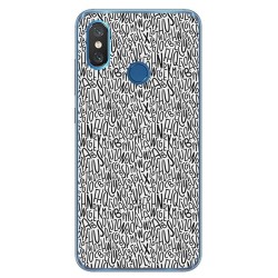 Funda Gel Tpu para Xiaomi Mi 8 Diseño Letras Dibujos