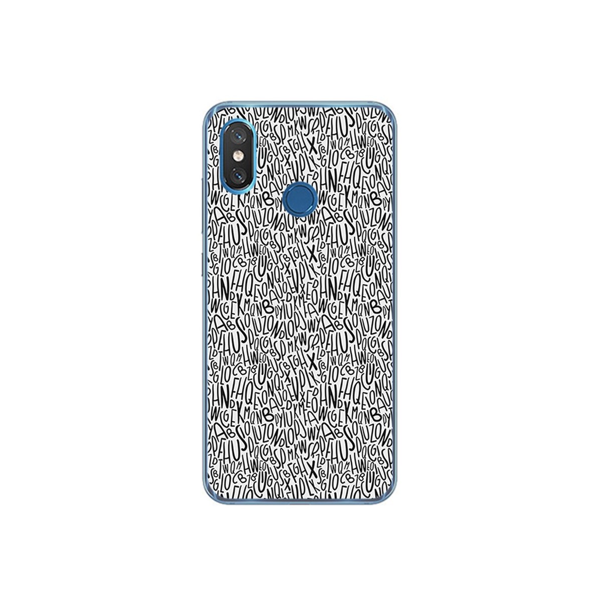 Funda Gel Tpu para Xiaomi Mi 8 Diseño Letras Dibujos