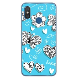 Funda Gel Tpu para Xiaomi Mi 8 Diseño Mariposas Dibujos