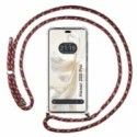 Funda Colgante Transparente para Huawei Honor 200 Pro 5G con Cordon Rosa / Dorado
