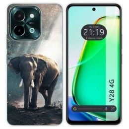 Funda Silicona para Vivo Y28 4G diseño Elefante Dibujos