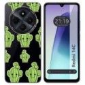 Funda Silicona Transparente para Xiaomi Redmi 14C diseño Cactus Dibujos
