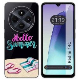 Funda Silicona Transparente para Xiaomi Redmi 14C diseño Summer Dibujos