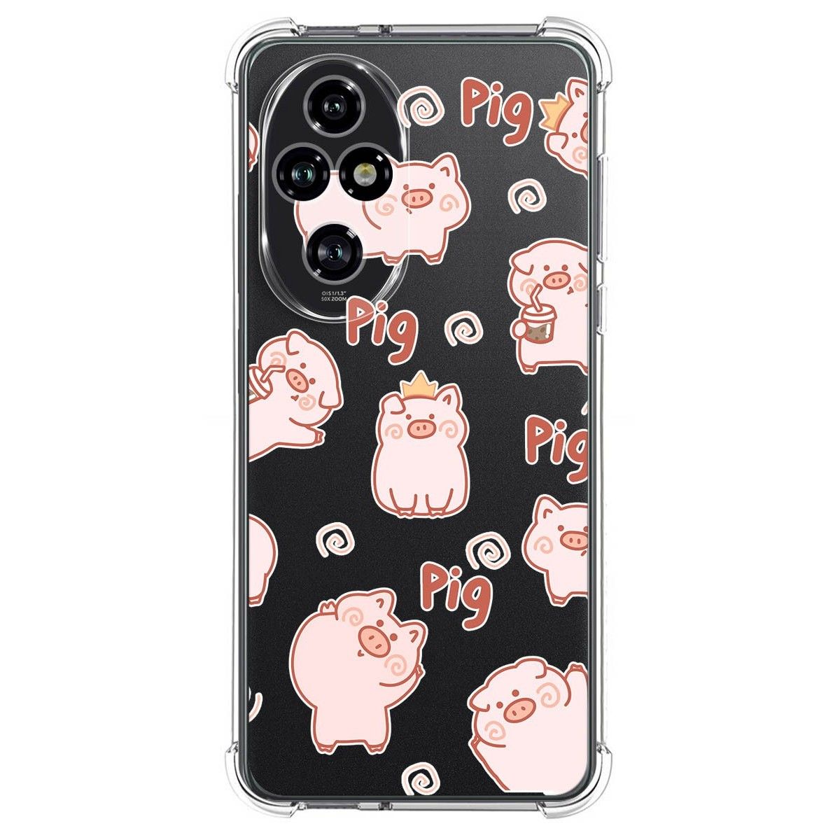 Funda Silicona Antigolpes para Huawei Honor 200 Pro 5G diseño Cerdos Dibujos