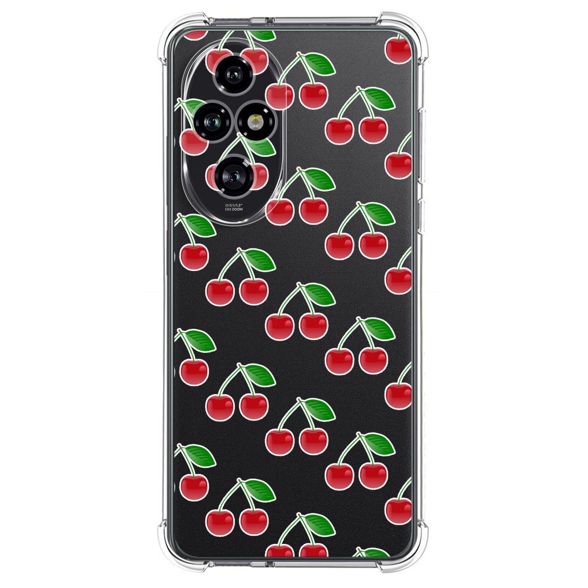 Funda Silicona Antigolpes para Huawei Honor 200 Pro 5G diseño Cerezas Dibujos