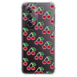 Funda Silicona Antigolpes para Oppo Reno 12 5G diseño Cerezas Dibujos
