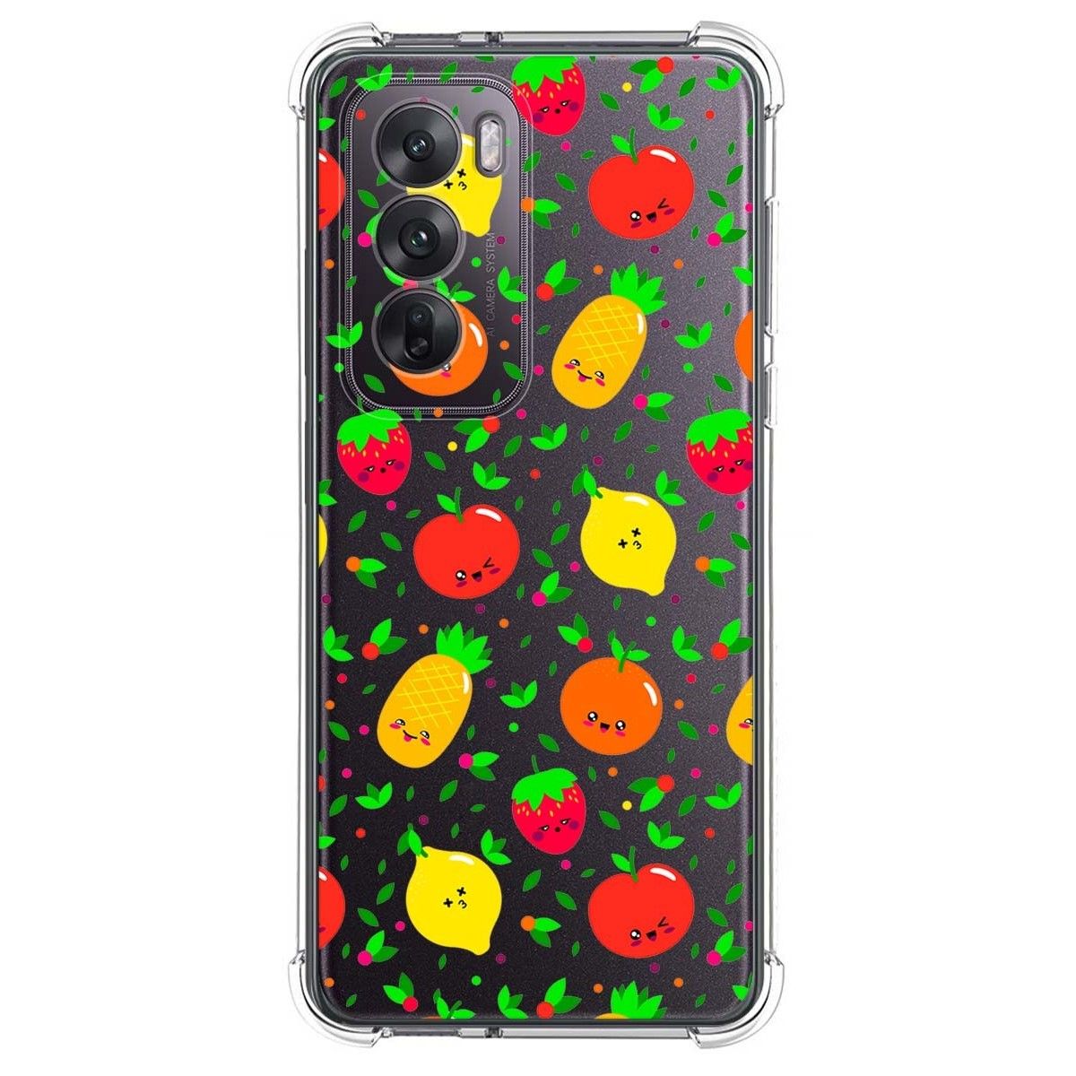 Funda Silicona Antigolpes para Oppo Reno 12 5G diseño Frutas 01 Dibujos