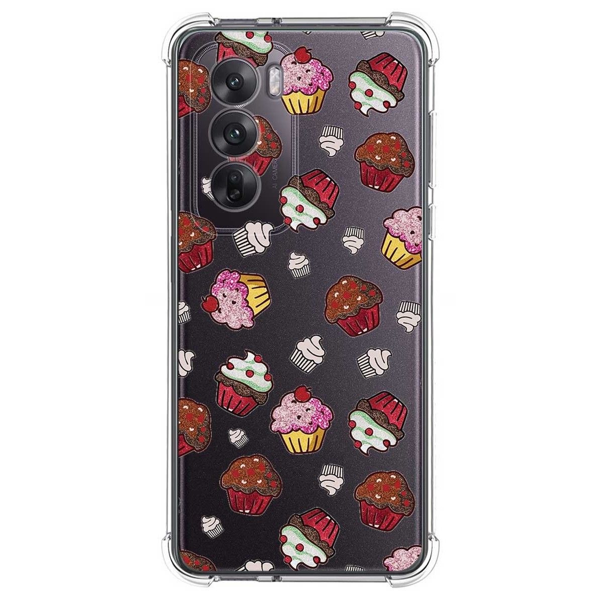 Funda Silicona Antigolpes para Oppo Reno 12 5G diseño Muffins Dibujos