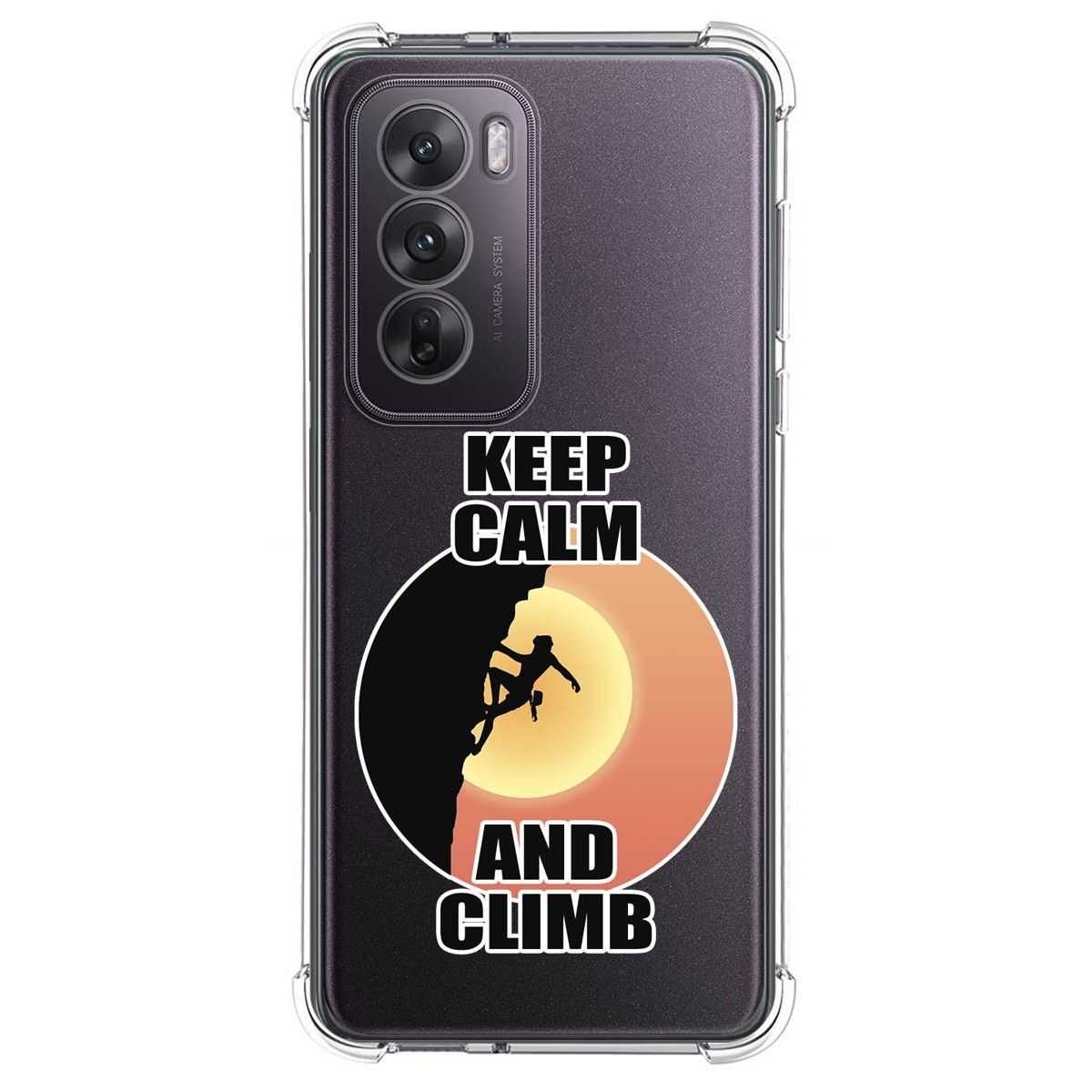 Funda Silicona Antigolpes para Oppo Reno 12 5G diseño Mujer Escalada Dibujos