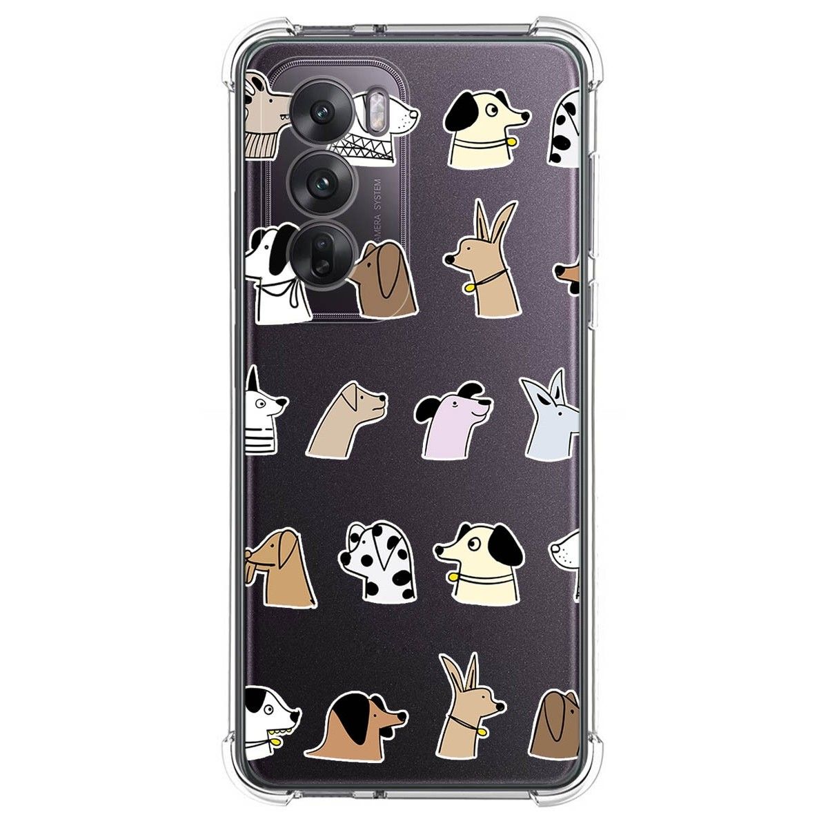 Funda Silicona Antigolpes para Oppo Reno 12 5G diseño Perros Dibujos