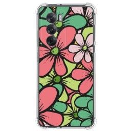 Funda Silicona Antigolpes para Oppo Reno 12 5G diseño Flores 02 Dibujos