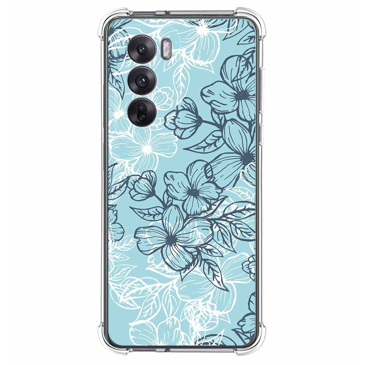 Funda Silicona Antigolpes para Oppo Reno 12 5G diseño Flores 03 Dibujos