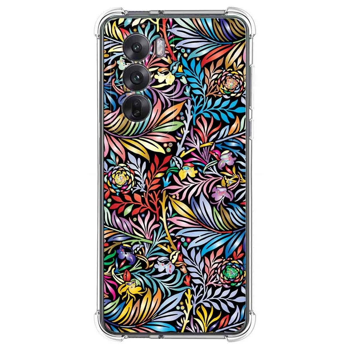 Funda Silicona Antigolpes para Oppo Reno 12 5G diseño Flores 04 Dibujos