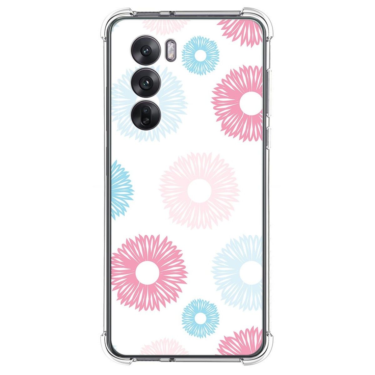 Funda Silicona Antigolpes para Oppo Reno 12 5G diseño Flores 06 Dibujos