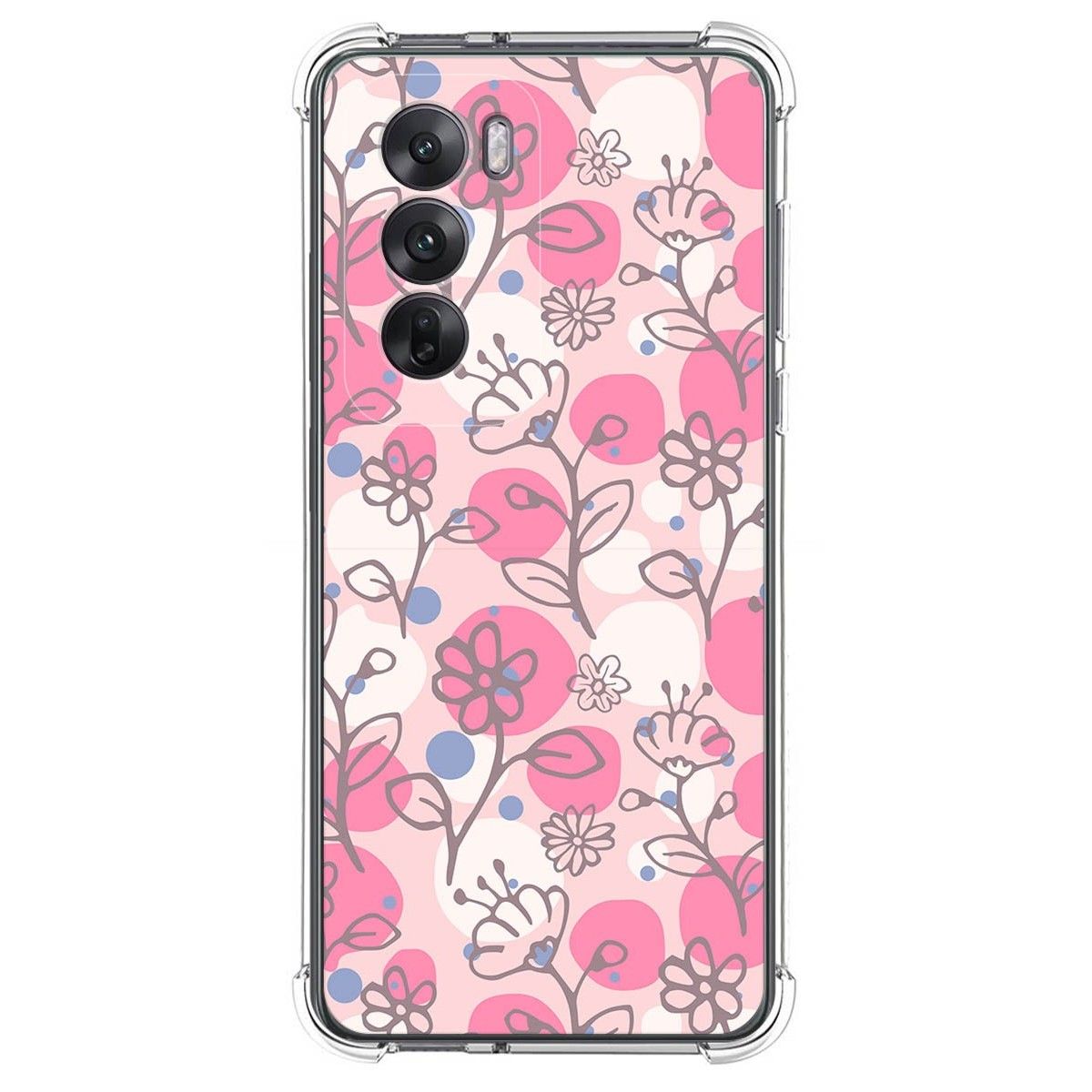Funda Silicona Antigolpes para Oppo Reno 12 5G diseño Flores 07 Dibujos