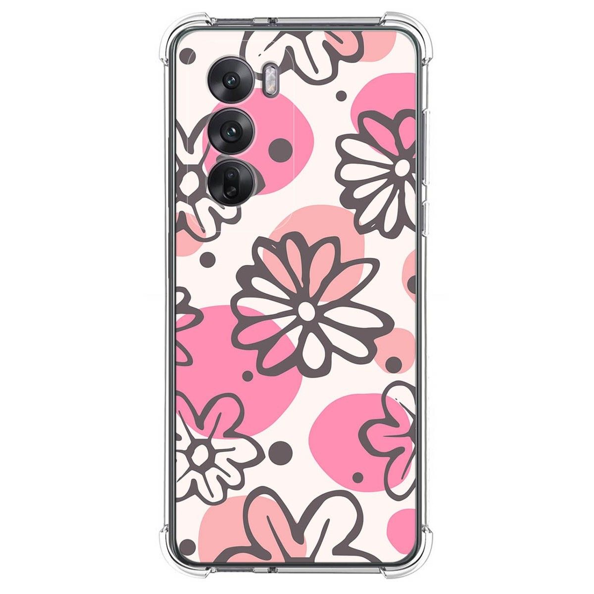 Funda Silicona Antigolpes para Oppo Reno 12 5G diseño Flores 09 Dibujos