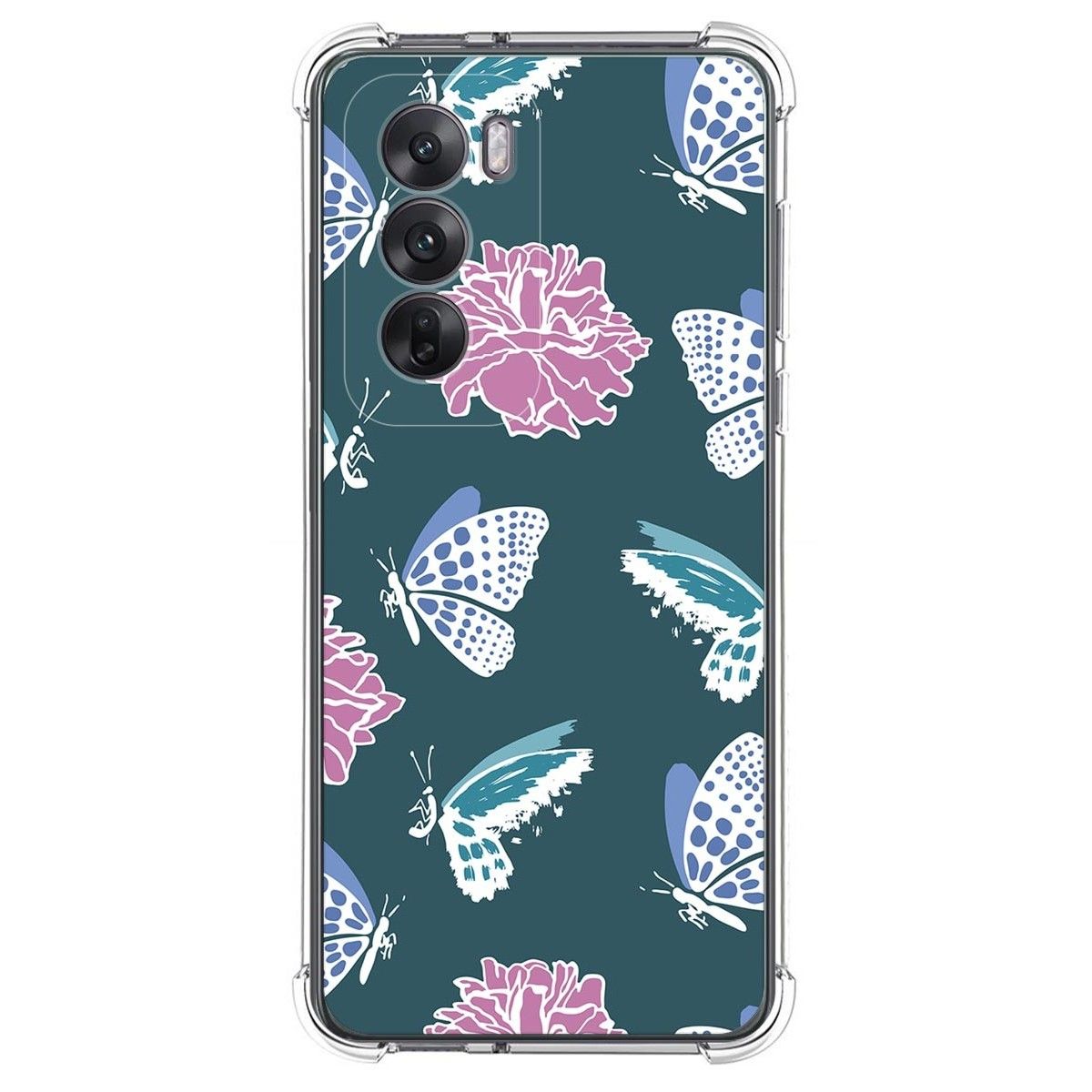 Funda Silicona Antigolpes para Oppo Reno 12 5G diseño Flores 10 Dibujos