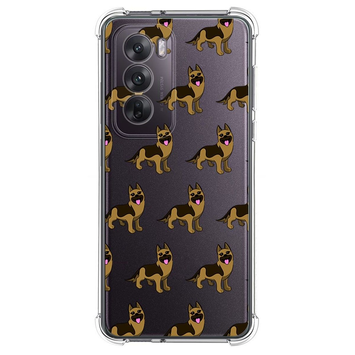 Funda Silicona Antigolpes para Oppo Reno 12 5G diseño Perros 09 Dibujos