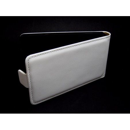 Funda Piel Premium Ultra-Slim Sony Xperia E Blanca