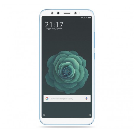 Protector Cristal Templado Frontal Completo Blanco para Xiaomi Mi 6X / Mi A2 Vidrio