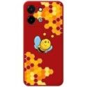 Funda Silicona Líquida Roja para Vivo Y28 4G diseño Abeja Dibujos