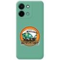 Funda Silicona Líquida Verde para Vivo Y28 4G diseño Adventure Dibujos