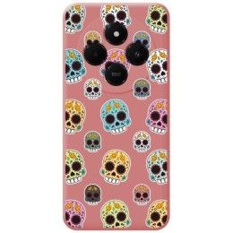 Funda Silicona Líquida Rosa para Xiaomi Redmi 14C diseño Catrina Dibujos