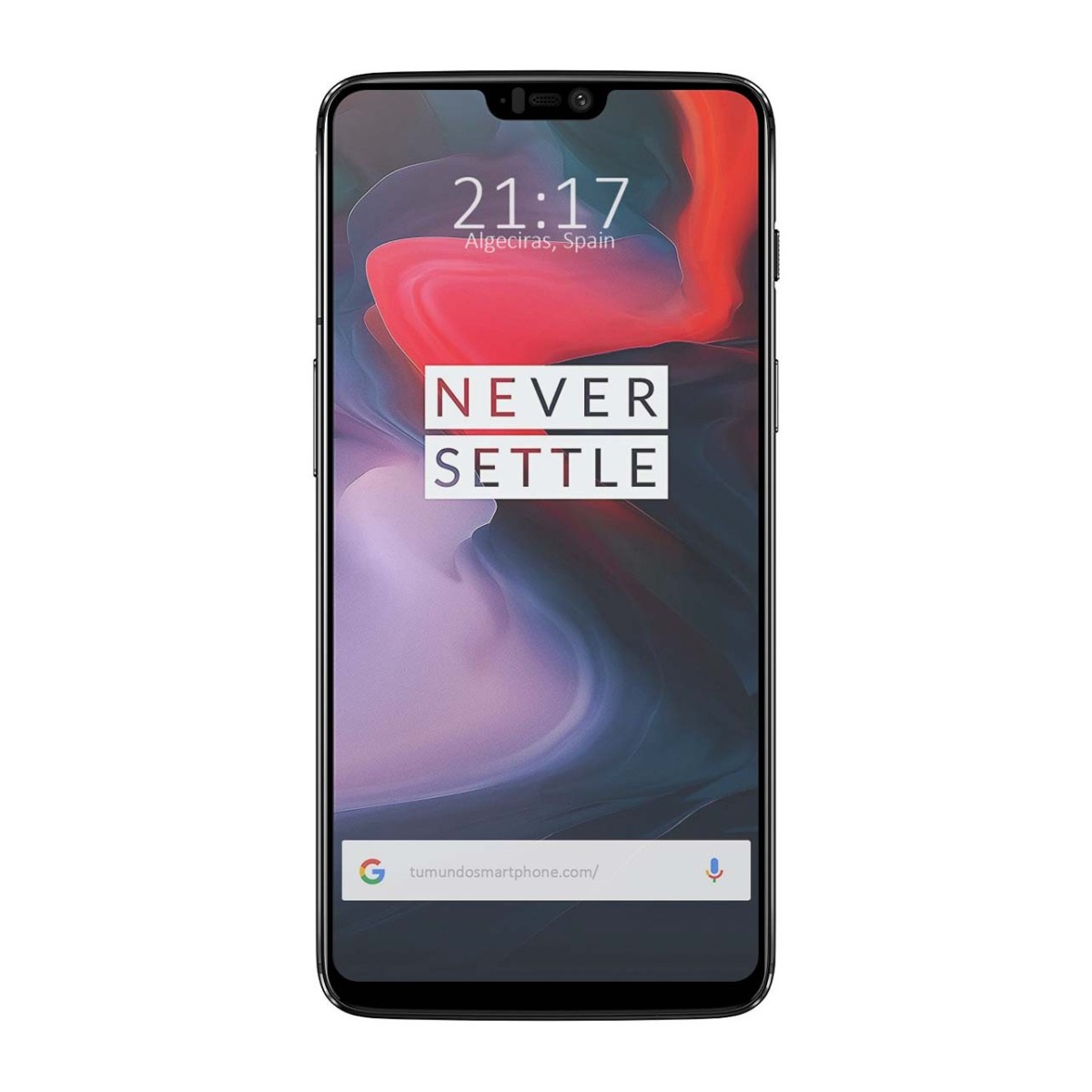 Protector Cristal Templado Frontal Completo Negro para Oneplus 6 Vidrio
