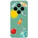 Funda Silicona Líquida Verde para Xiaomi Redmi 14C diseño Espacio Dibujos