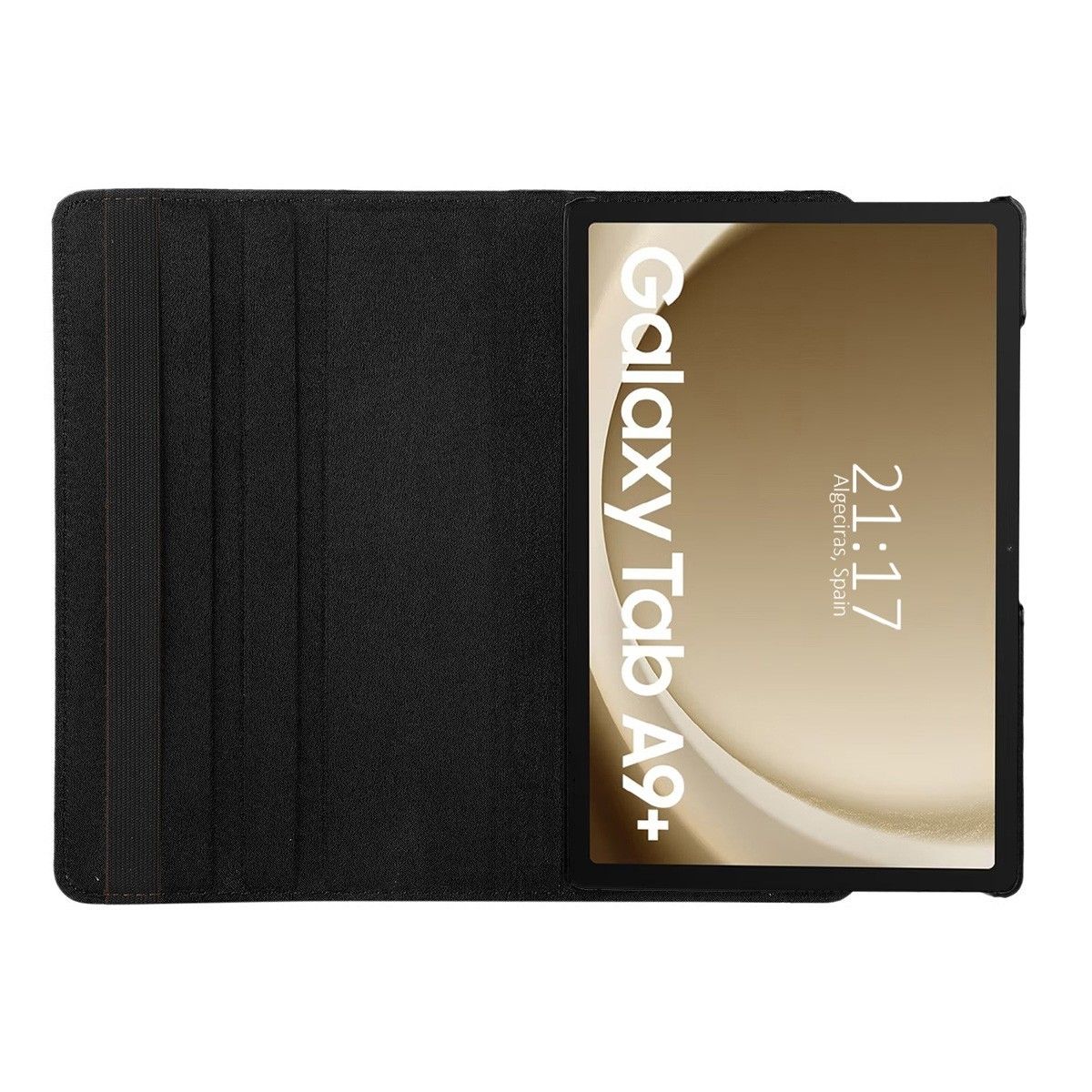 Funda Giratoria 360 para Samsung Galaxy Tab A9+ Plus color Negro