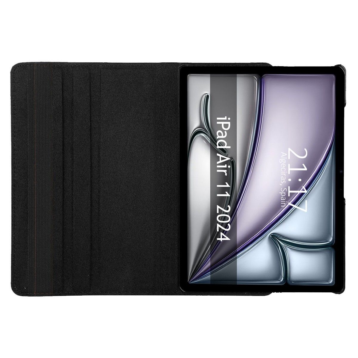 Funda Giratoria 360 para Apple iPad Air 2024 11 (M2) color Negro