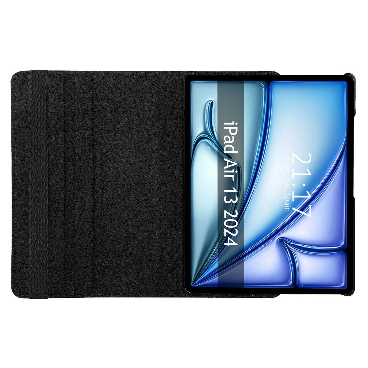 Funda Giratoria 360 para Apple iPad Air 2024 13 (M2) color Negro