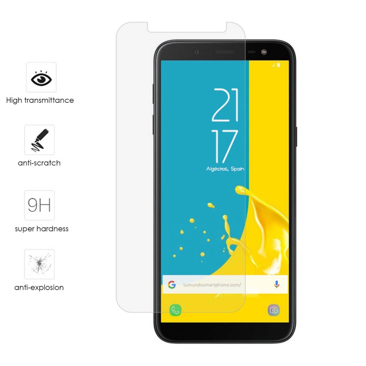 Protector Cristal Templado para Samsung Galaxy J6 (2018) Vidrio