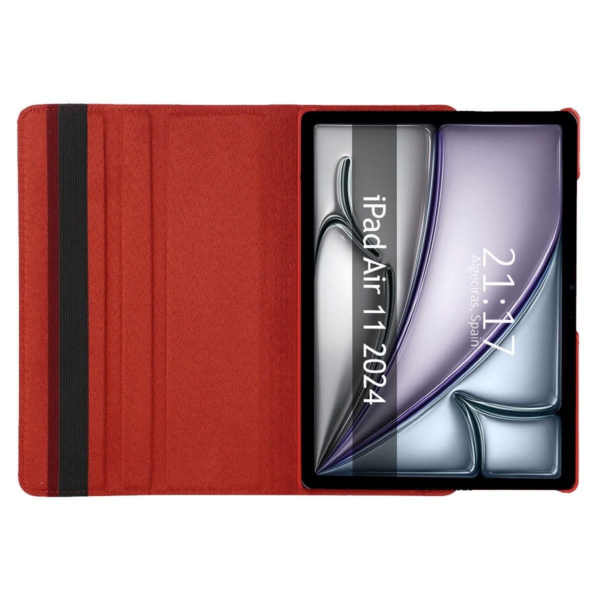 Funda Giratoria 360 para Apple iPad Air 2024 11 (M2) color Roja
