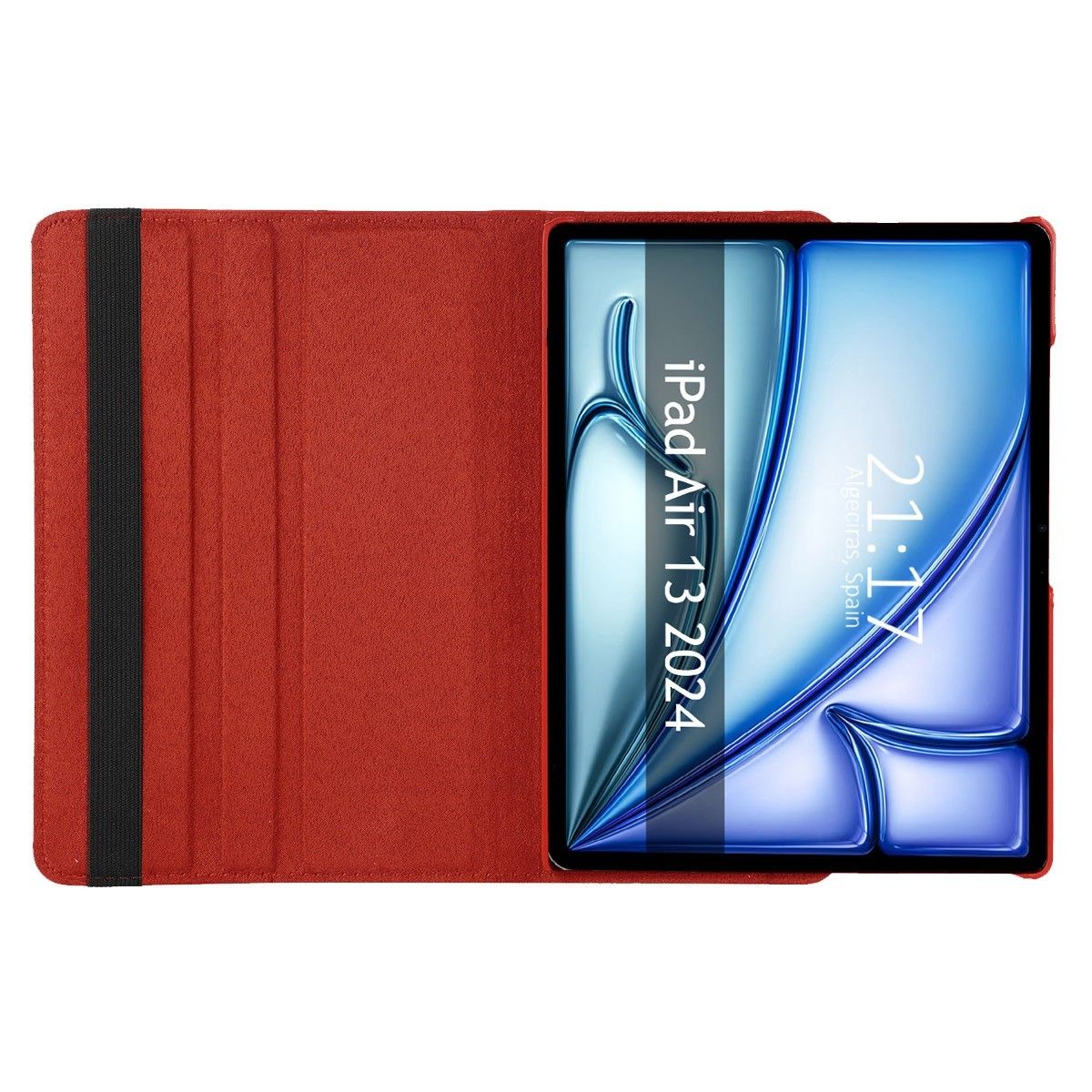 Funda Giratoria 360 para Apple iPad Air 2024 13 (M2) color Roja