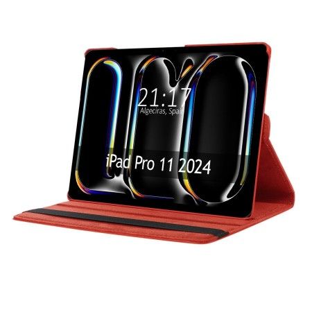 Funda Giratoria 360 para Apple iPad Pro 2024 11 (M4) color Roja