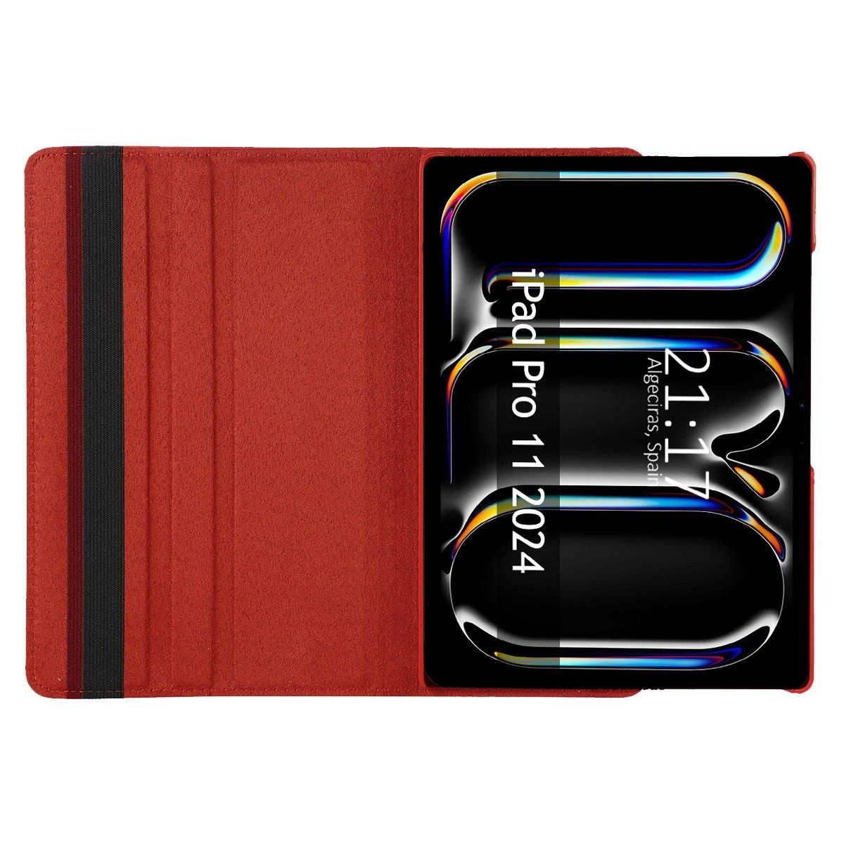 Funda Giratoria 360 para Apple iPad Pro 2024 11 (M4) color Roja