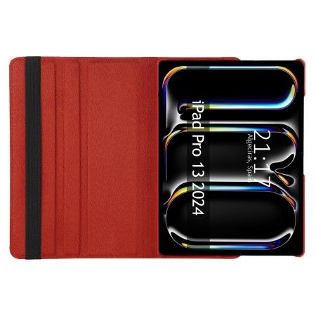 Funda Giratoria 360 para Apple iPad Pro 2024 13 (M4) color Roja