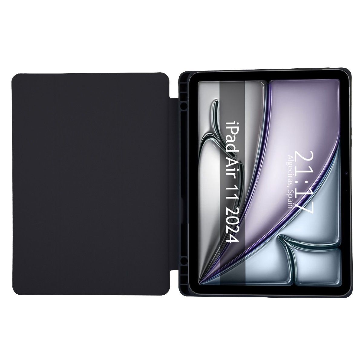 Funda con tapa Smart para Apple iPad Air 2024 11 (M2) color Negro