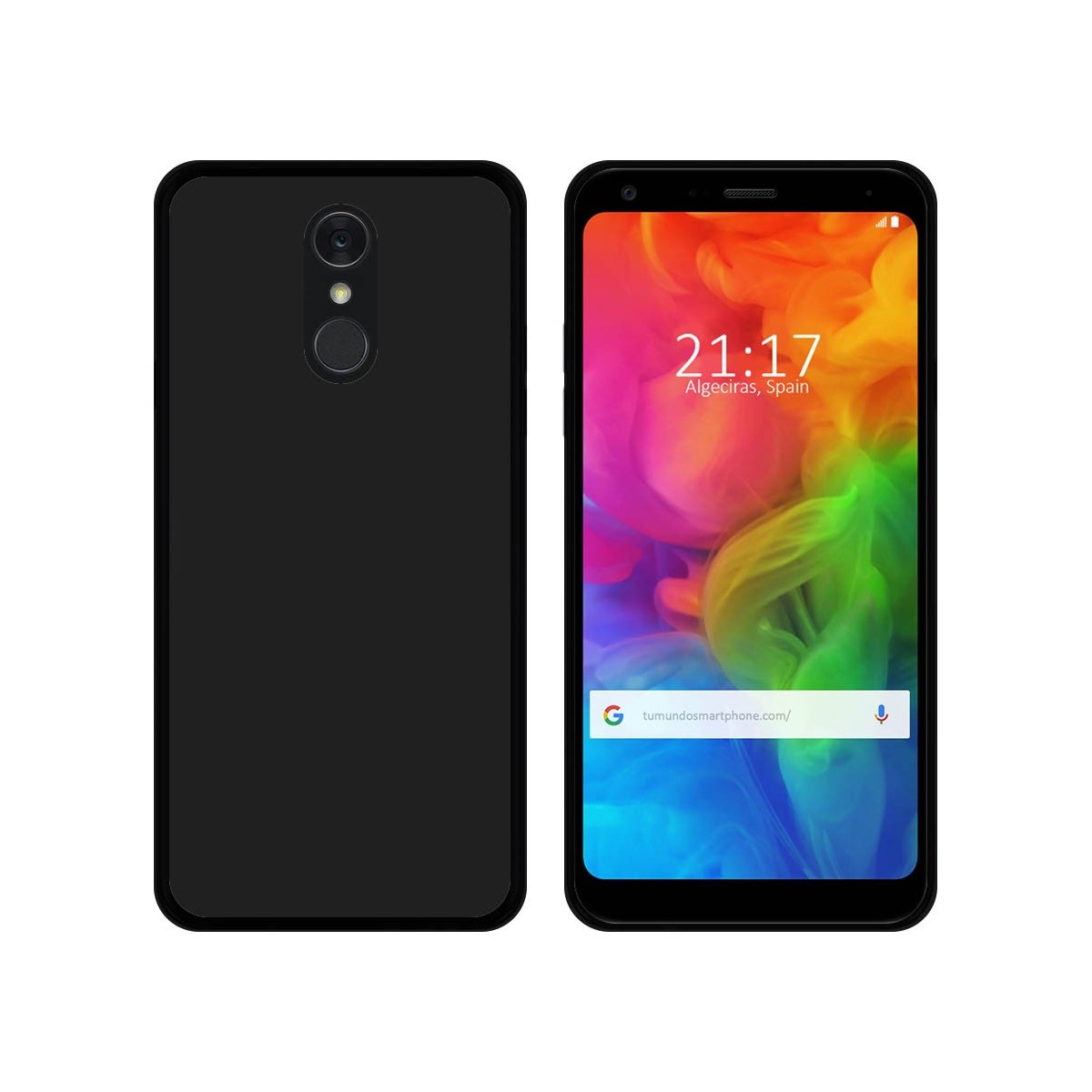 Funda Gel Tpu para Lg Q7 Color Negra