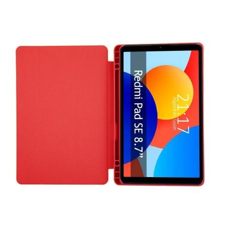 Funda con tapa Smart para Xiaomi Redmi Pad SE 8.7 color Rojo