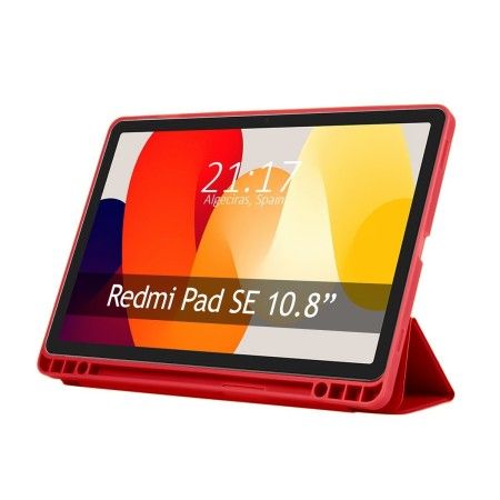 Funda con tapa Smart para Xiaomi Redmi Pad SE 11 color Rojo