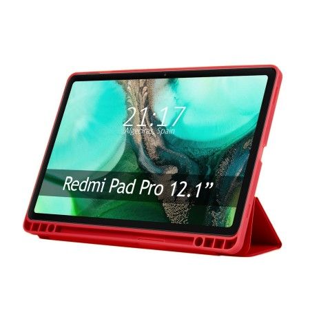Funda con tapa Smart para Xiaomi Redmi Pad Pro / Pro 5G 12.1 color Rojo