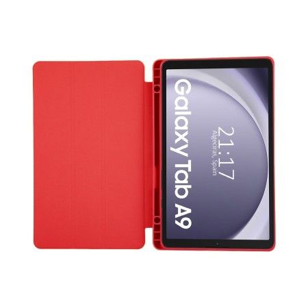 Funda con tapa Smart para Samsung Galaxy Tab A9 color Rojo