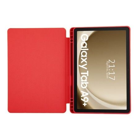 Funda con tapa Smart para Samsung Galaxy Tab A9+ Plus color Rojo