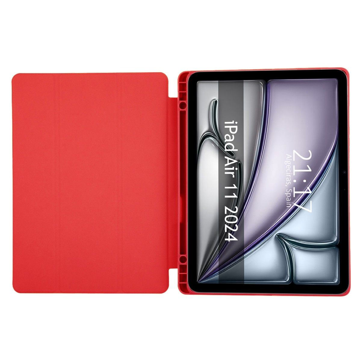 Funda con tapa Smart para Apple iPad Air 2024 11 (M2) color Rojo