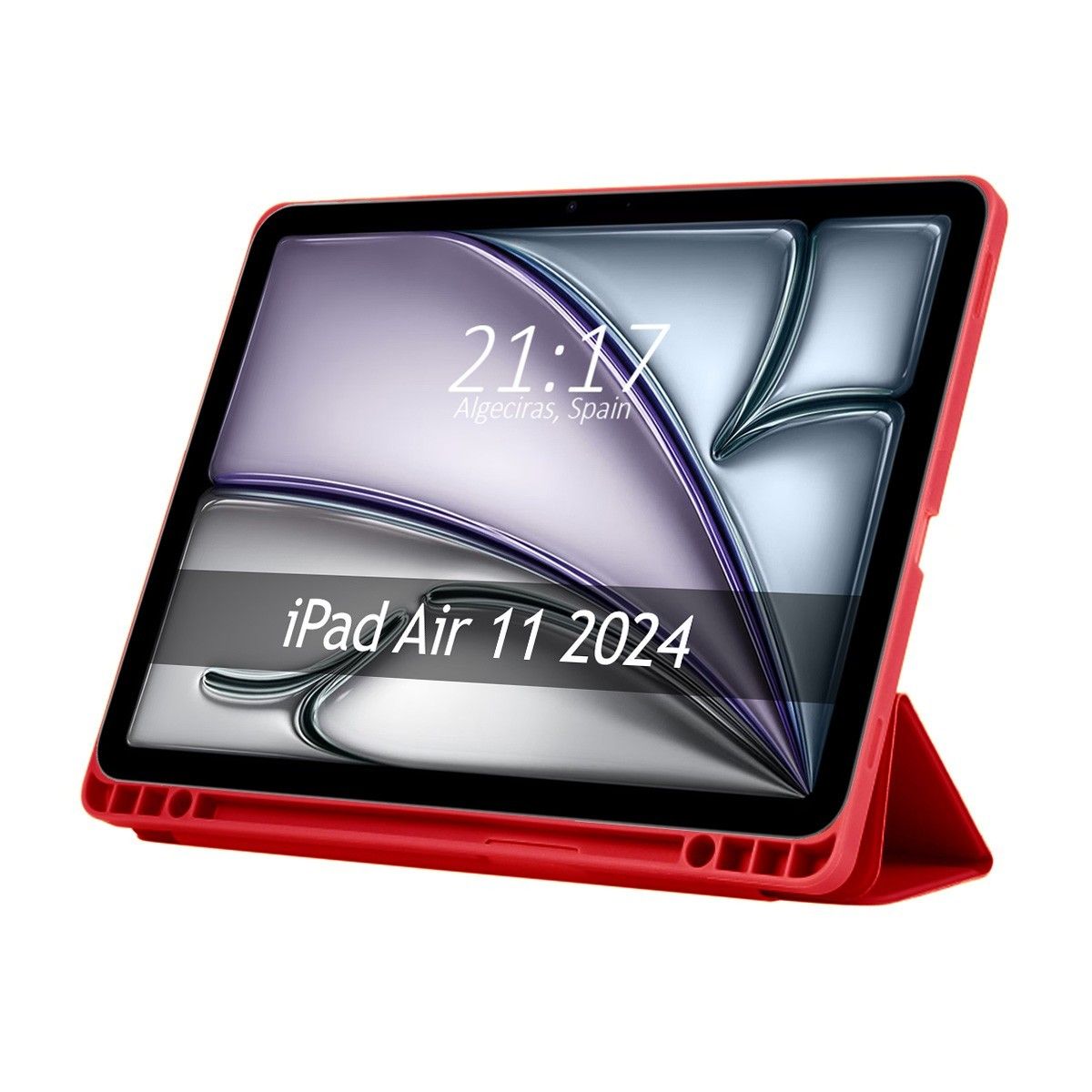 Funda con tapa Smart para Apple iPad Air 2024 11 (M2) color Rojo