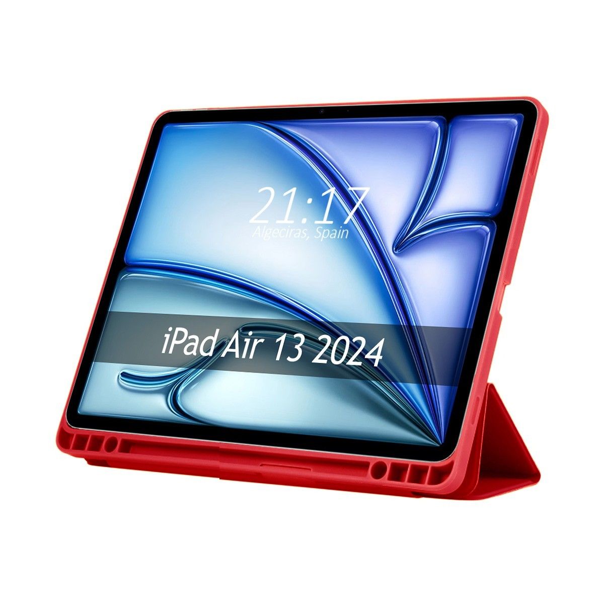 Funda con tapa Smart para Apple iPad Air 2024 13 (M2) color Rojo