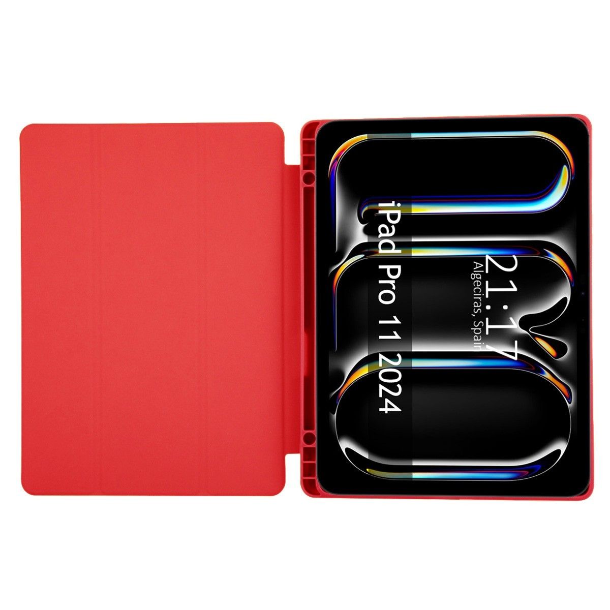Funda con tapa Smart para Apple iPad Pro 2024 11 (M4) color Rojo